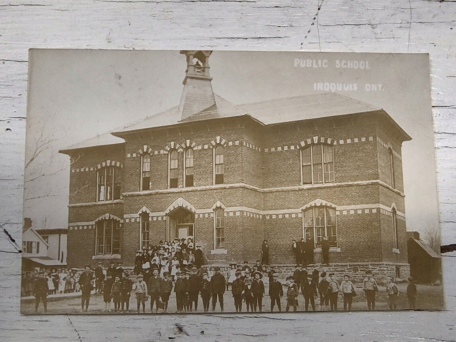 Antique RPPC Postcard Public School Iroquois, Ont