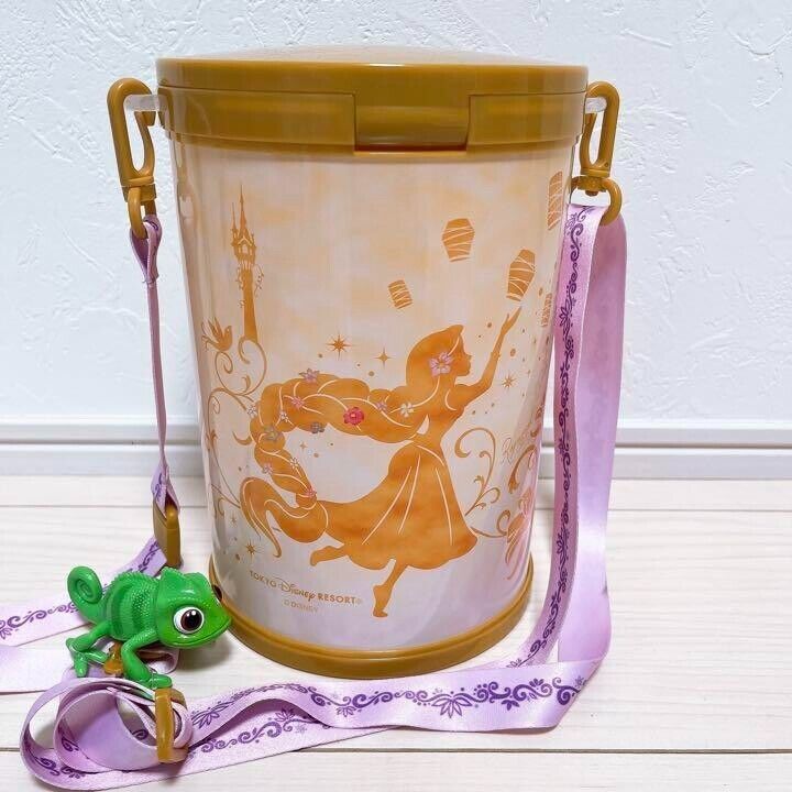 Tokyo Disney resort tangled Rapunzel lantern popcorn bucket Case Used Japan