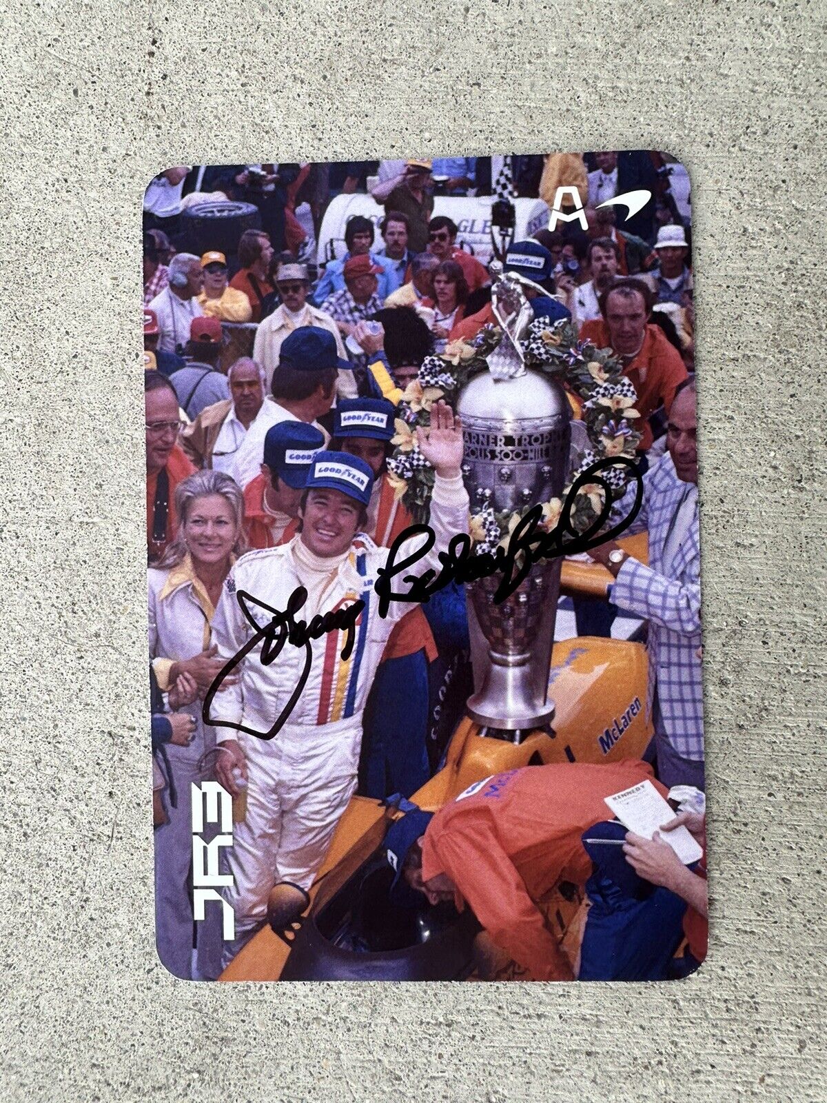 Johnny Rutherford 2024 Indy 500 Signed Car Promo Hero Card Indianapolis