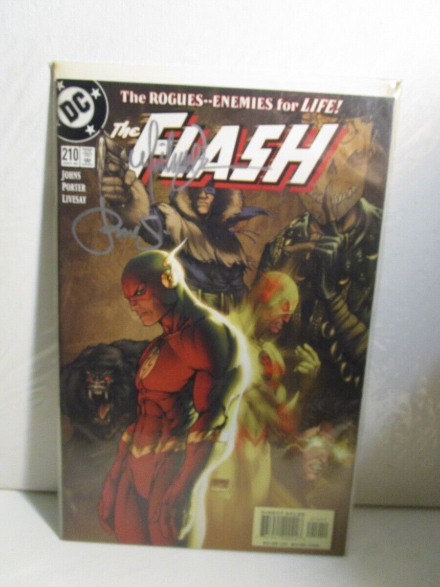 Signed Autographed Flash #210, Michael Turner Cover, Reverse Flash,DC BAGGED BOA