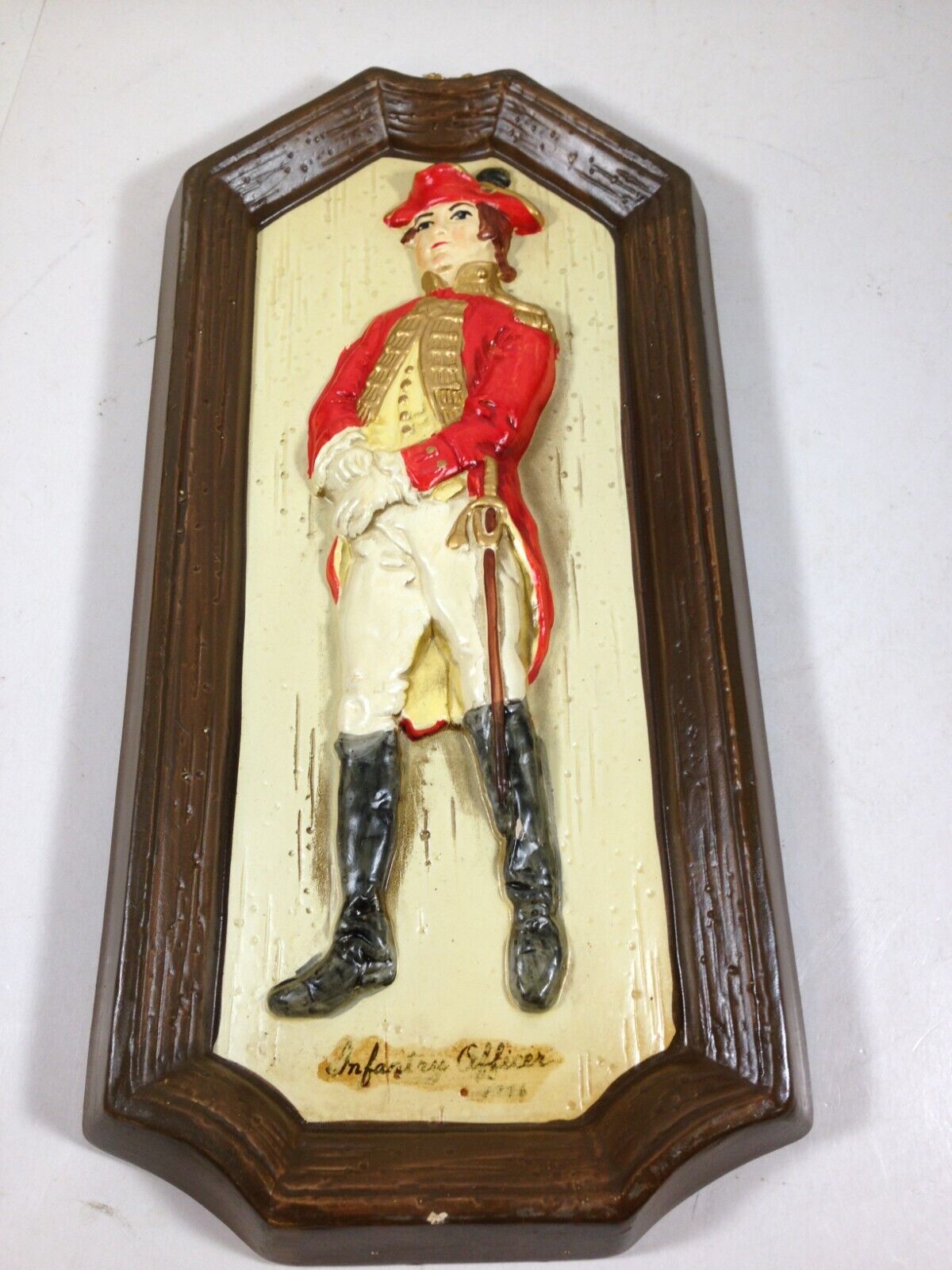 Vintage NAPCOWARE Wall Plaque Infantry Officer Mid Century