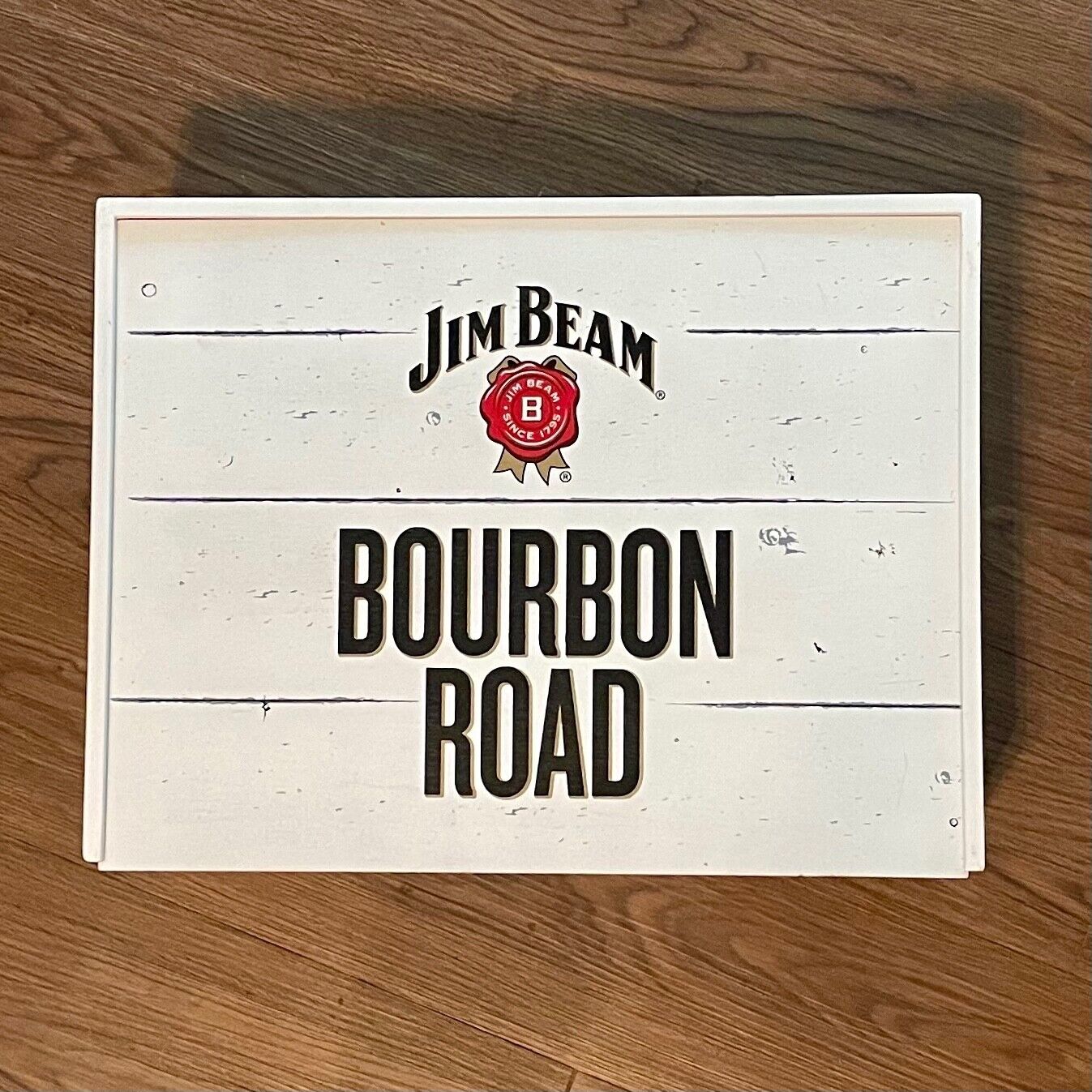 Jim Beam Bourbon Road Bourbon Whiskey Wooden Crate Box