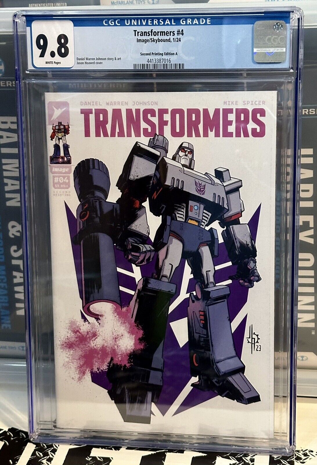 Transformers #4 CGC 9.8 Howard 2nd Print Megatron Decepticon Variant Cover New