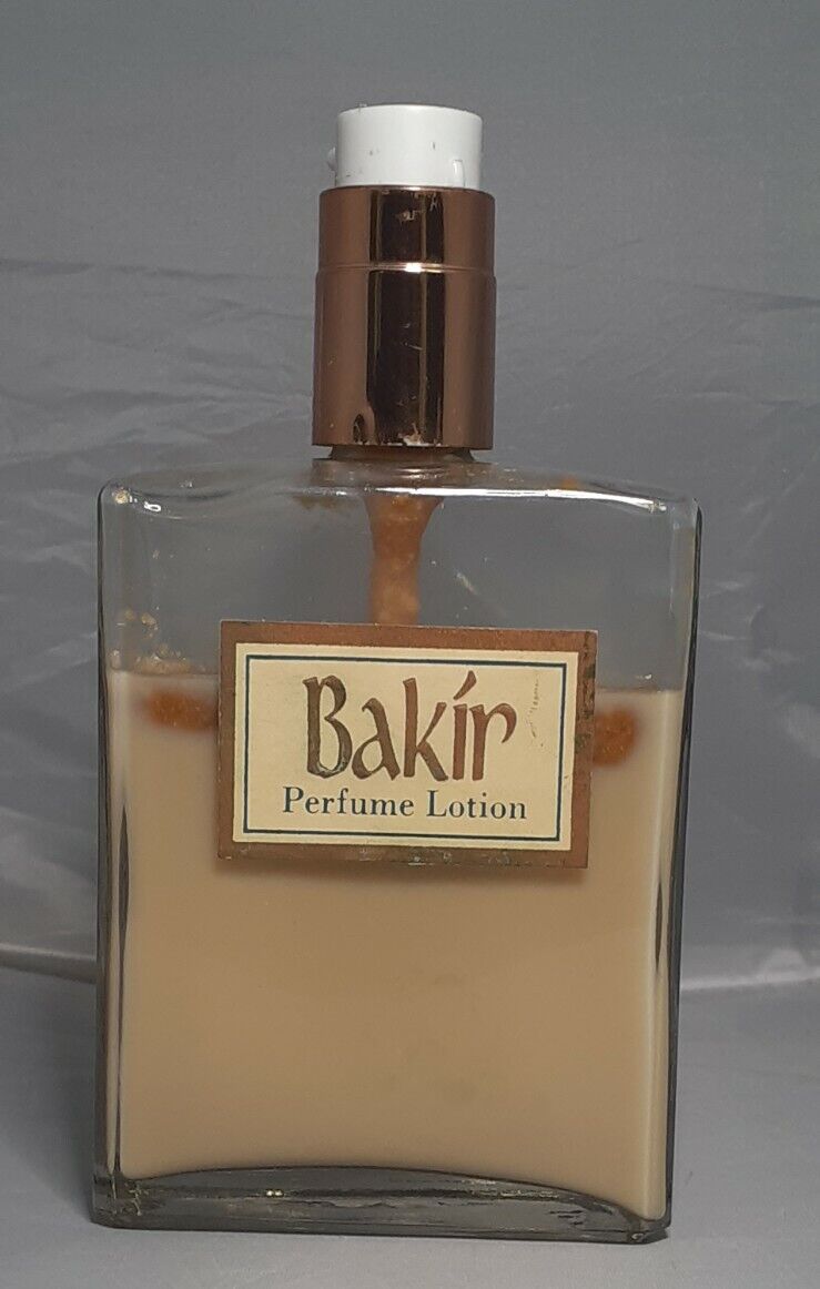 Bakir Perfume Lotion Vintage 8 Oz Used Expired Seperated 
