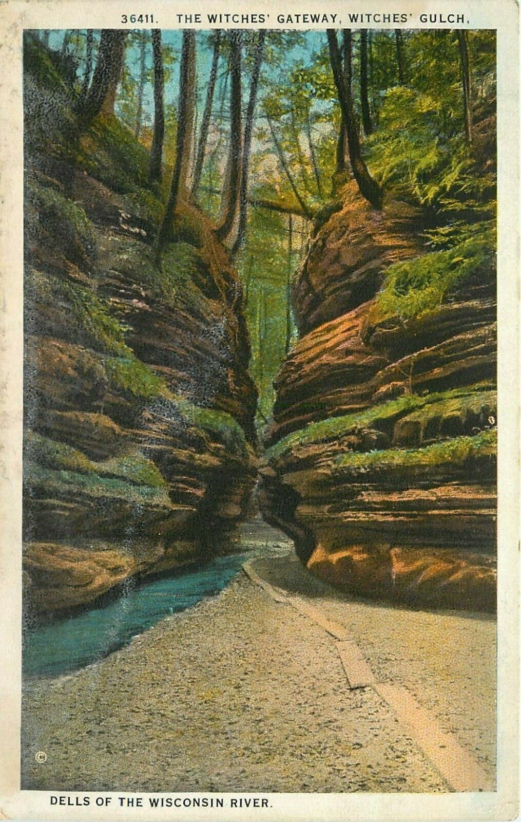 Witches Gateway Gulch Dells of Wisconsin River Postcard