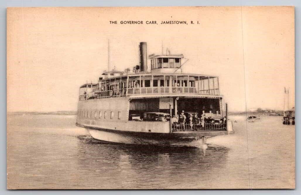 eStampsNet - Ferry The Governor Carr Jamestown RI Postcard Ships