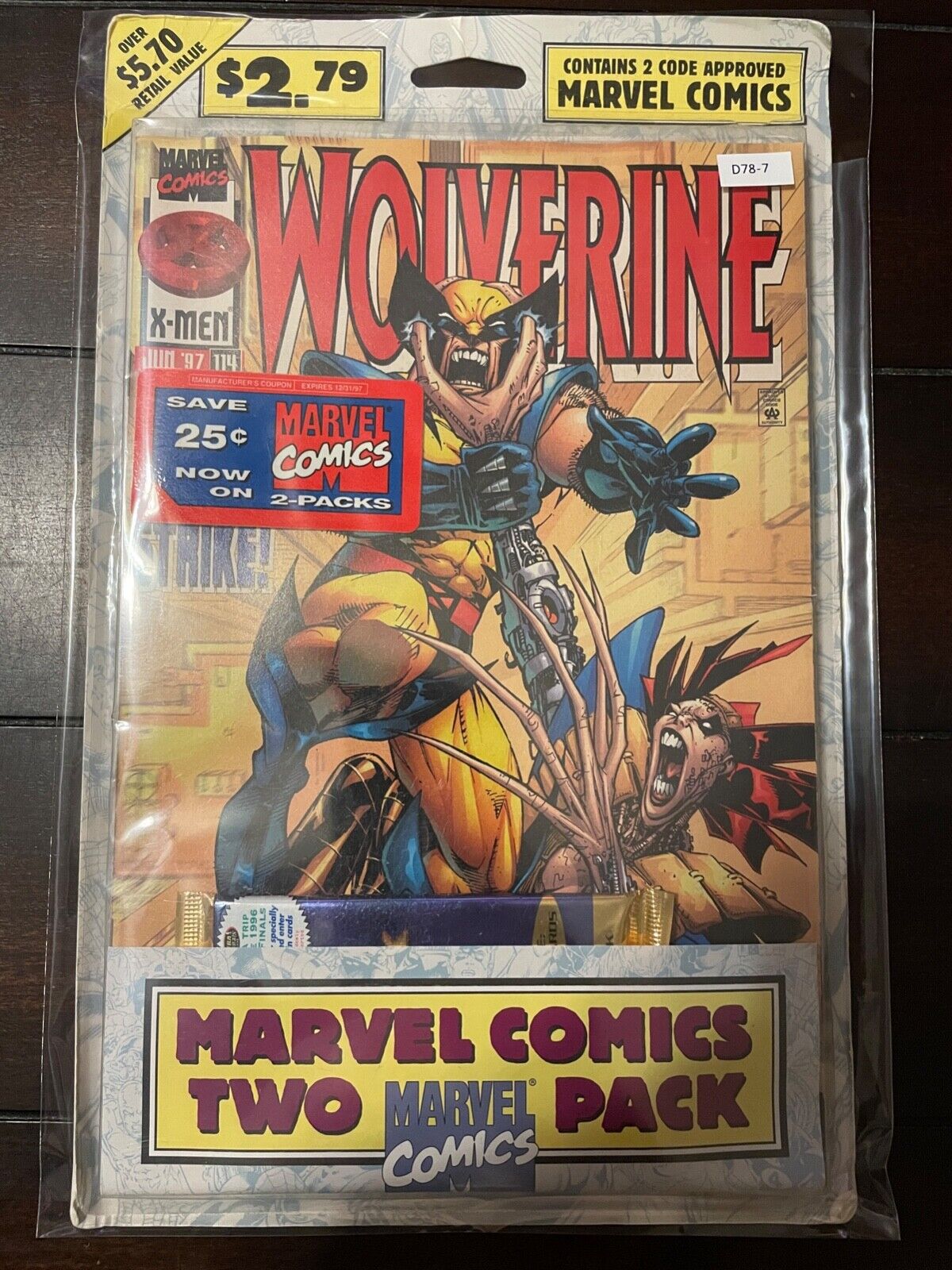 Marvel Comics Two Pack Wolverine 114 w/95-96 Skybox Basketball Sealed D78-7