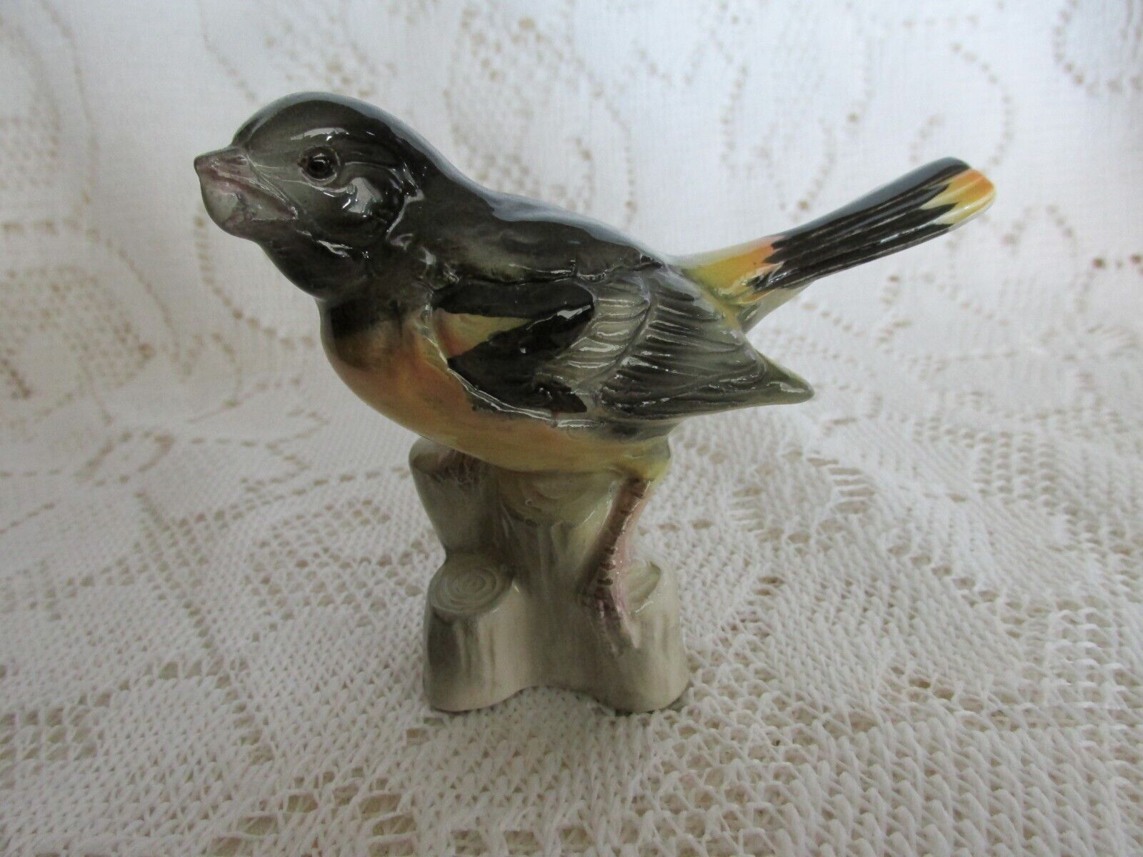 Vintage Made in Japan Bird Figurine - Yellow Oriole