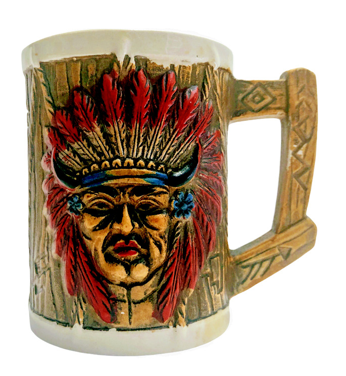 Vintage Chief Headdress Mug 12 oz. Ceramic Mug 4\