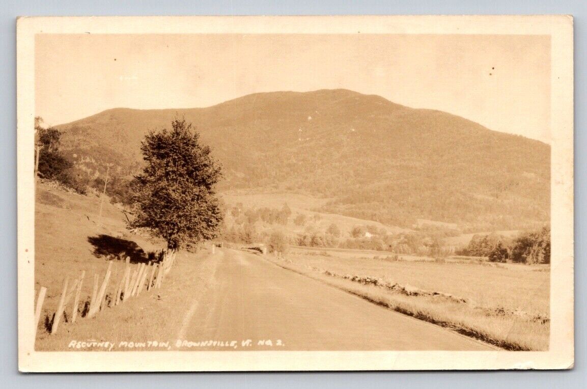 RPPC Mount Ascutney View From Road Real Photo Vermont P674