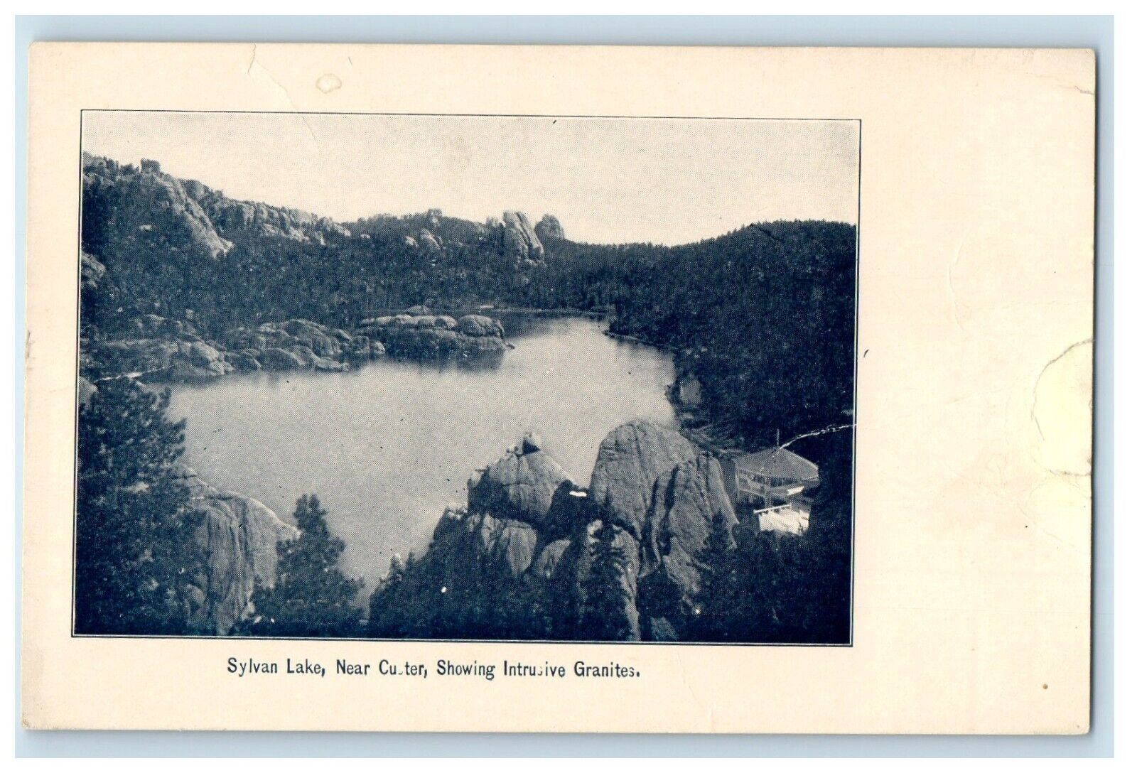 c1905 Sylvan Lake Near Custer Showing Intrusive Granites Unposted Postcard