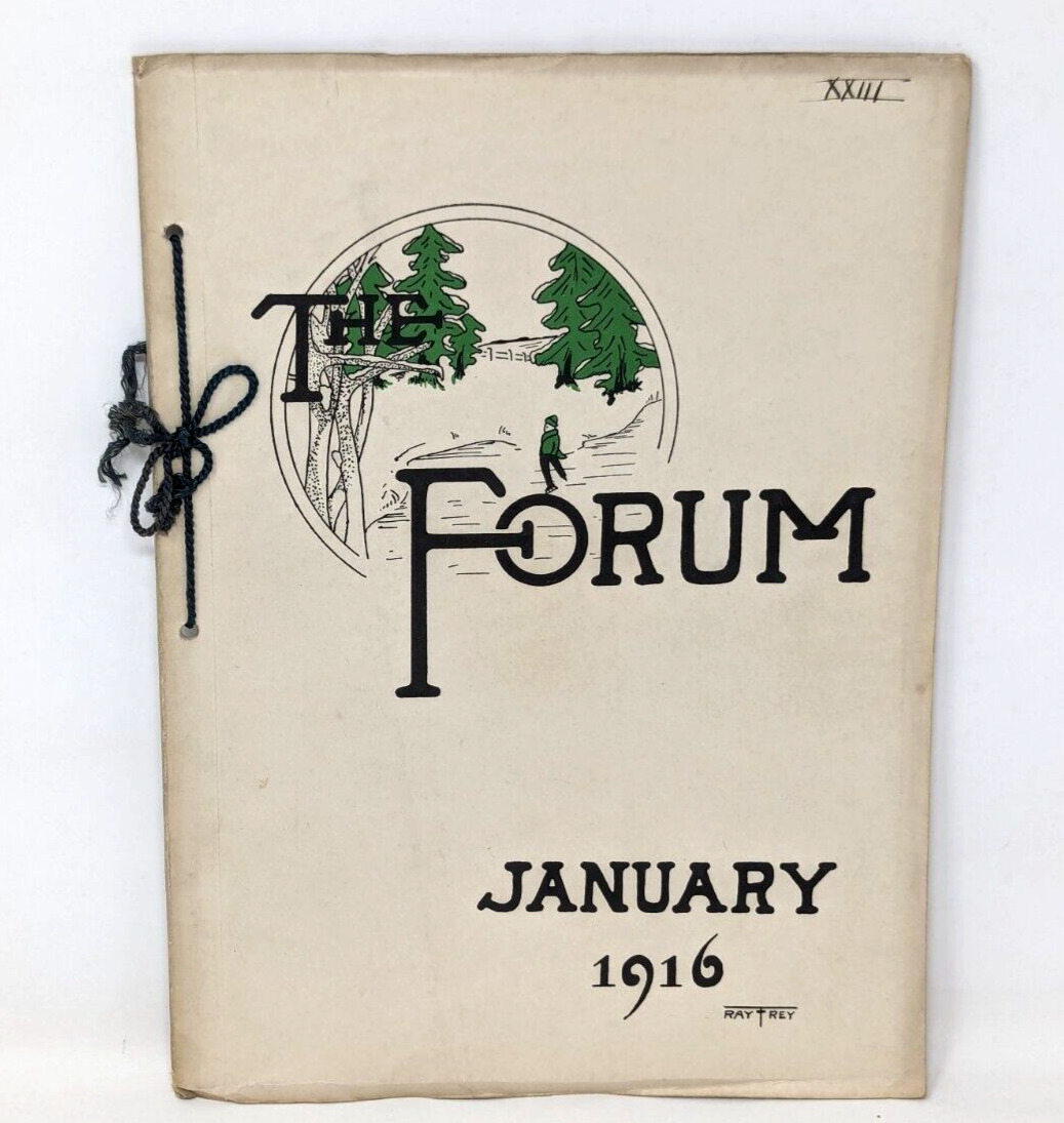 VTG Nicholas Senn High School Forum January 1916 Chicago Newspaper Yearbook M24