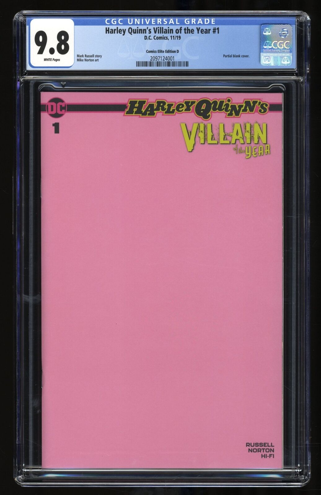 Harley Quinn\'s Villain of the Year #1 CGC NM/M 9.8 Comics Elite D Variant