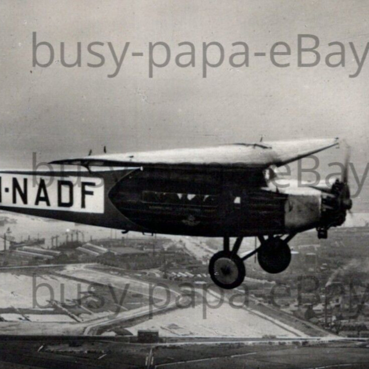 Vintage 1930s RPPC Fokker F-VII F-VIIa H-NADF KLM Airliner Airplane Postcard #2
