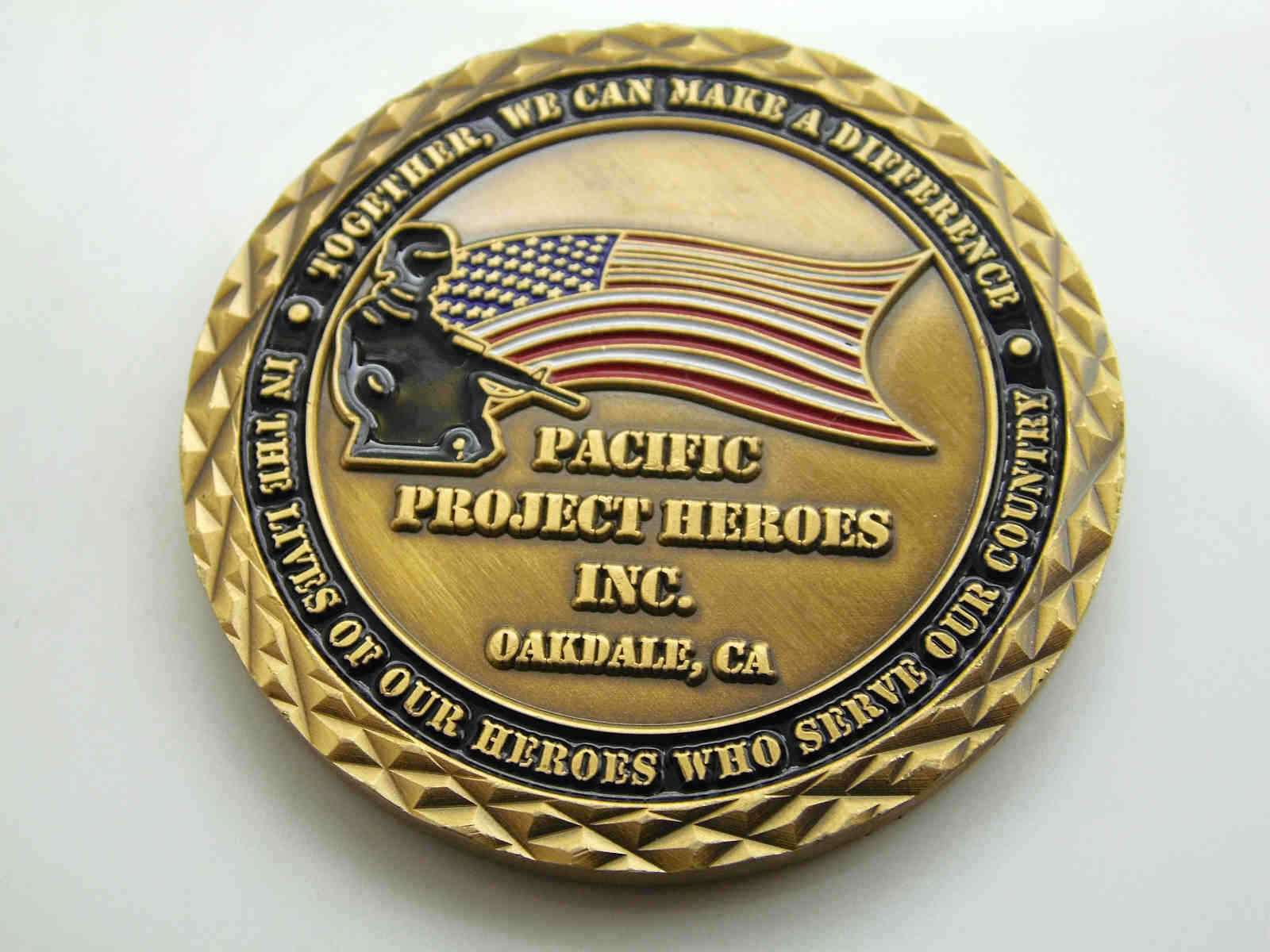 PACIFIC PROJECT HEROES OAKDALE CA CHALLENGE COIN