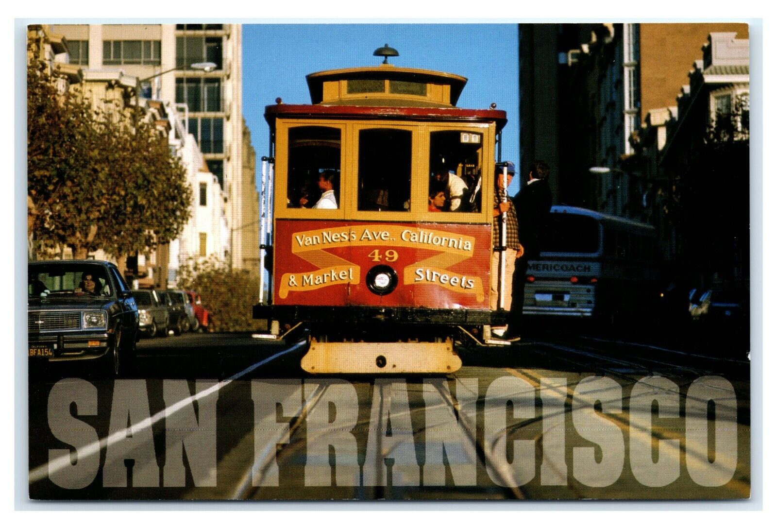 Postcard Cable Car, San Francisco CA #49 K78