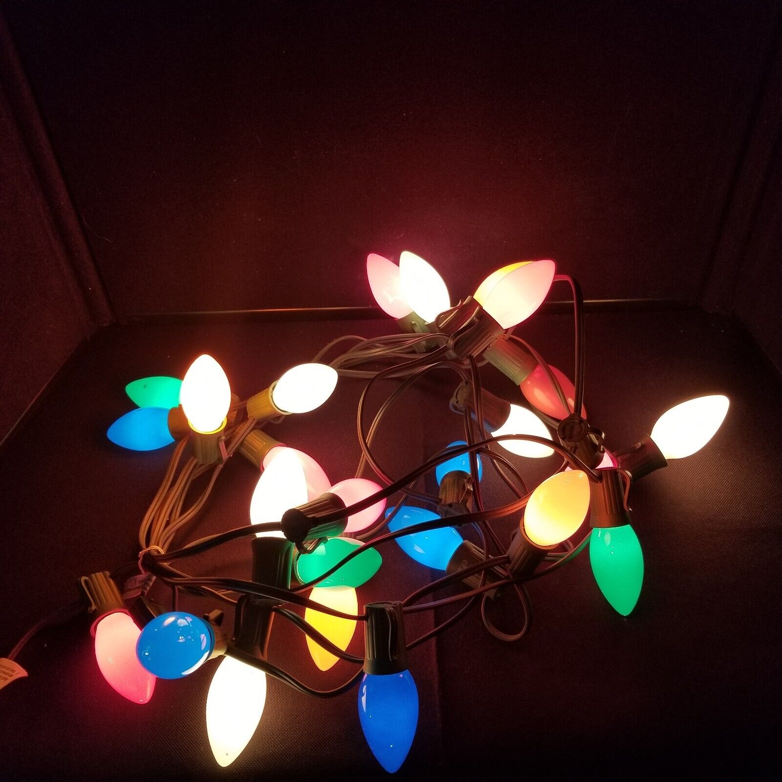 2019 GE Vintage Style Christmas String Lights C9 17\' Red Blue Green Orange White