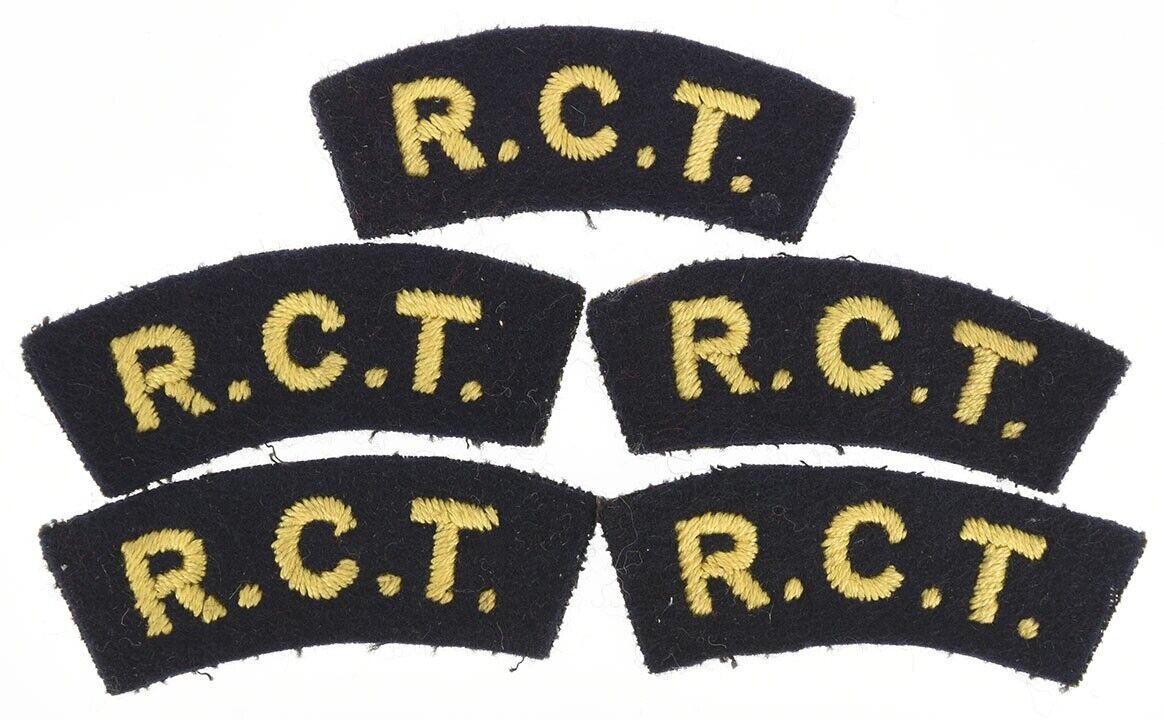 British RCT Royal Corps of Transport Cloth Shoulder Title Lot