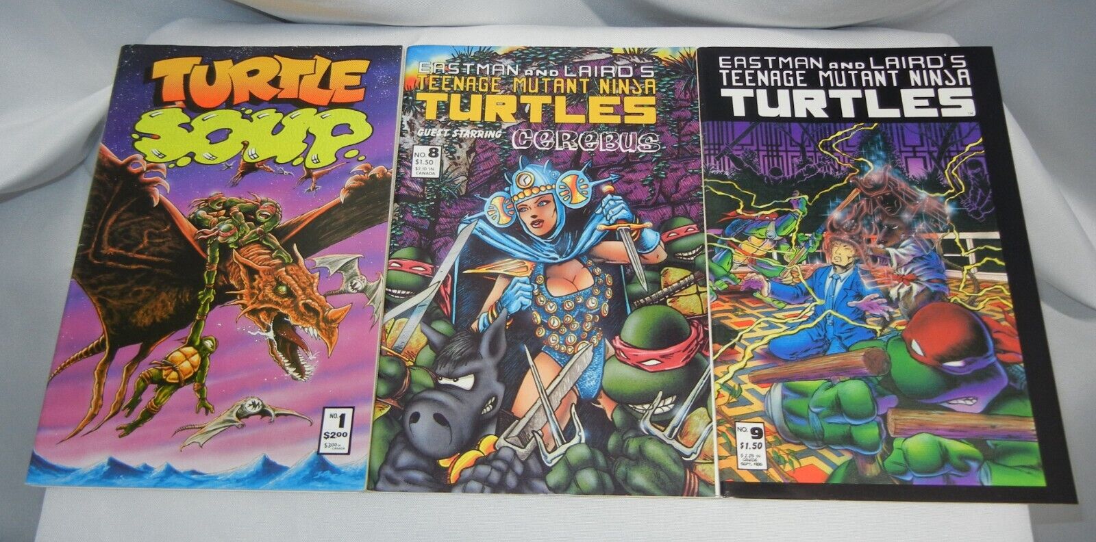 Eastman and Laird\'s Teenage Mutant Ninja Turtles Comics Lot 1986 #8 #9 1987