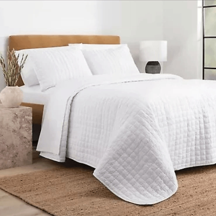 Nate Berkus White Full/Queen Size Bed Quilt Set
