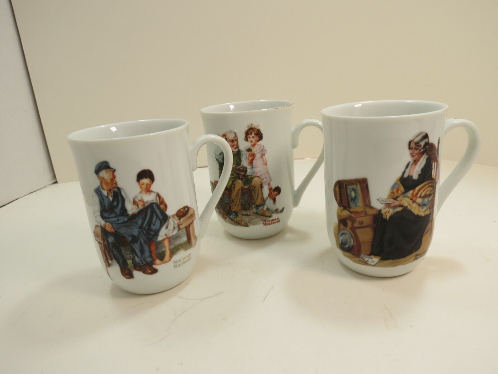 Norman Rockwell Museum Vintage Coffee/Tea Mug Cups Set 3 Mugs 1 Price