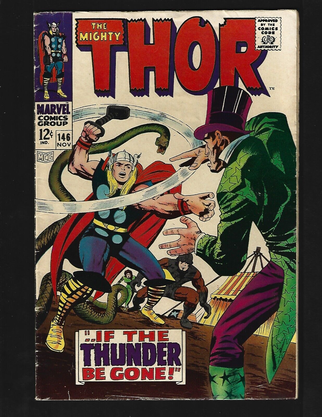 Thor #146 FN- Kirby Origin Inhumans Begins (Early Appearance) Circus of Crime