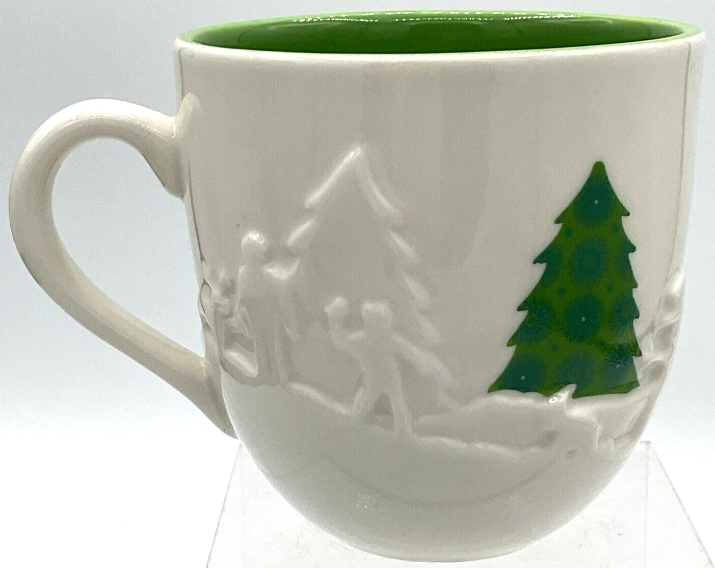 2006 Holiday Starbucks Coffee Mug 16 oz Christmas Green & White Tea Family