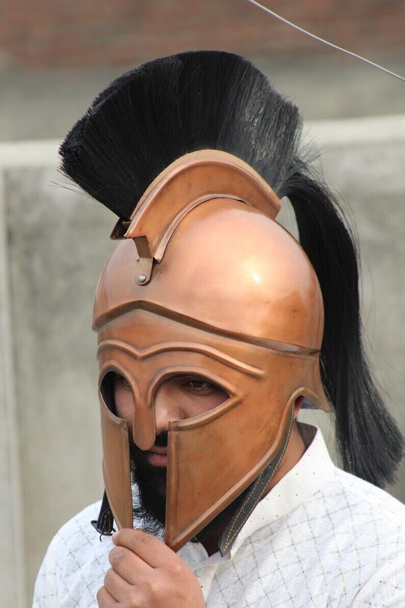 Armour King Leonidas Greek Spartan Roman Helmet Men\'s Spartan Warrior Headwear