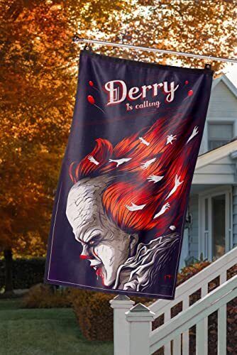  It Derry Is Calling Pennywise Flag Decoration | Officially Licensed | Horror 
