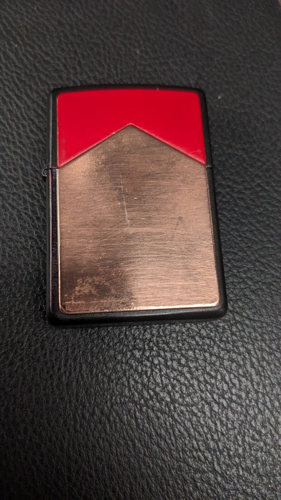 Vintage 1996 Marlboro Red Roof Black Matte Zippo/Copper Zippo Lighter