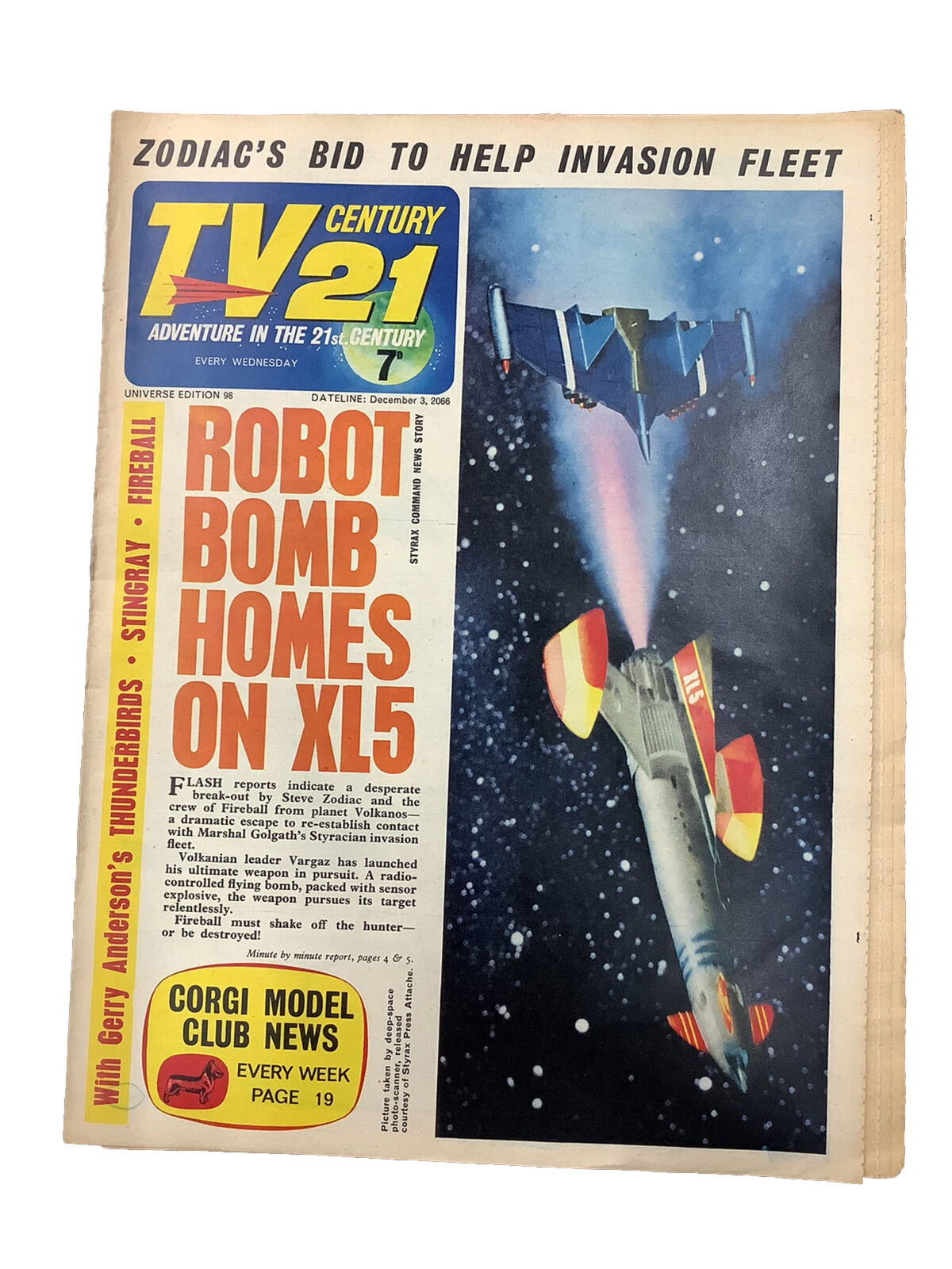 TV 21 Century #98 UK 1966 Comic Magazine