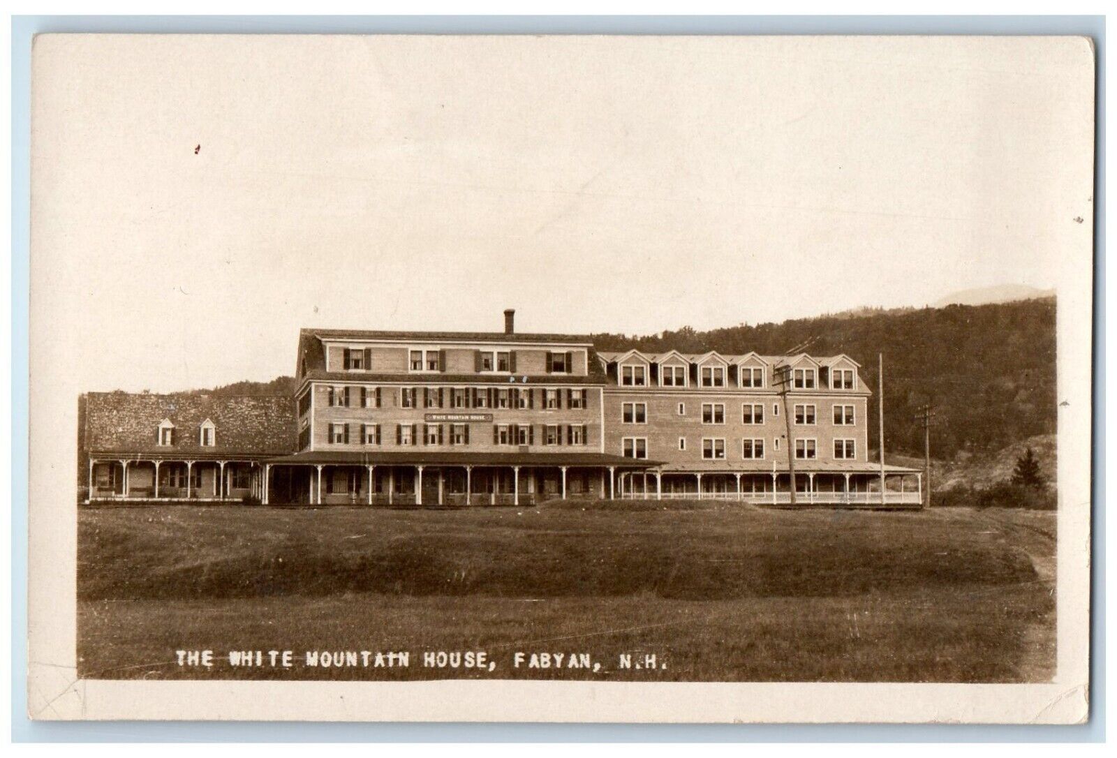 c1910\'s The White Mountain House Fabyan NH RPPC Photo Unposted Postcard