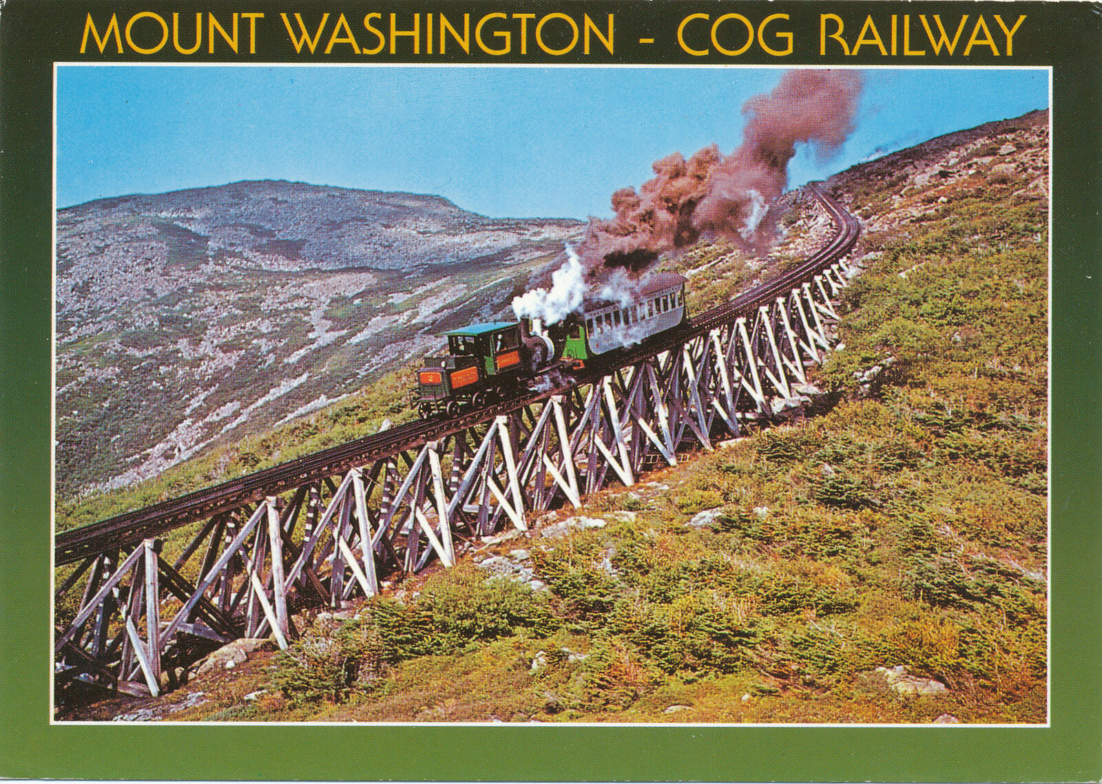 Mount Washington - Cog Railway New Hampshire  4x6 chrome Postcard