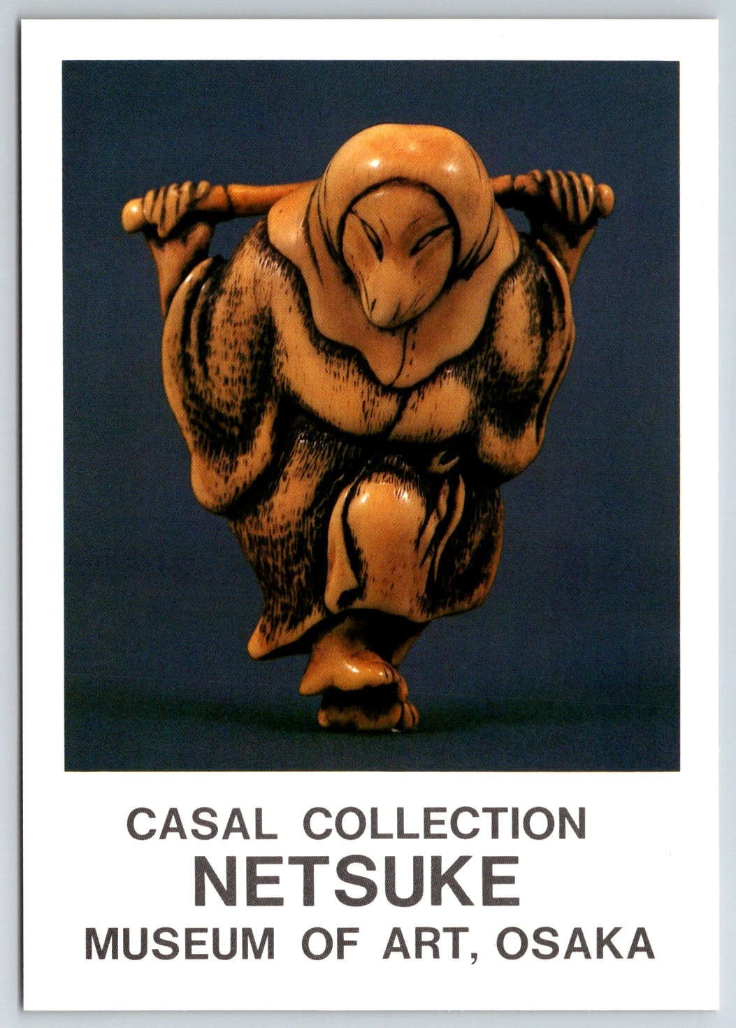 Era Casal Collection Netsuke Museum of Art Osaka Japan Vintage Postcard