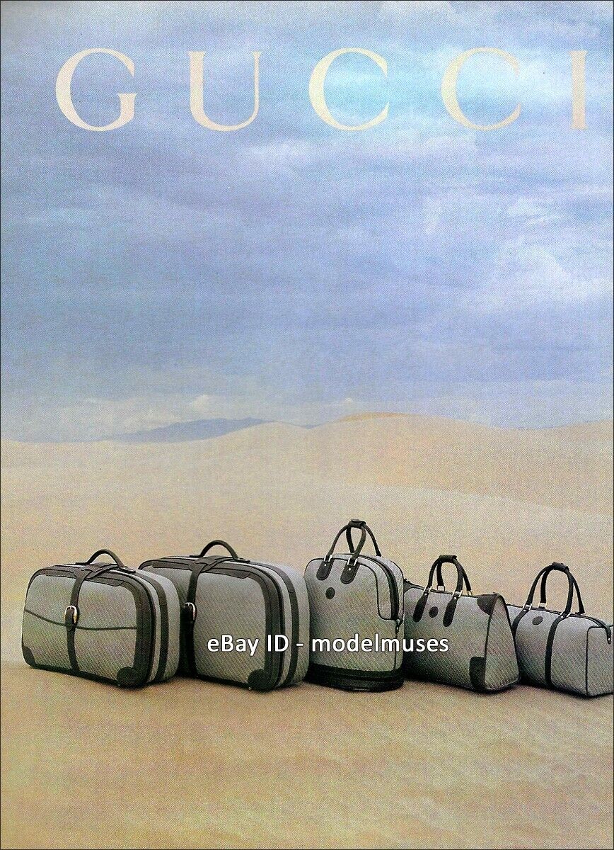 vintage GUCCI Luggage 1-Page Magazine PRINT AD Spring 1992