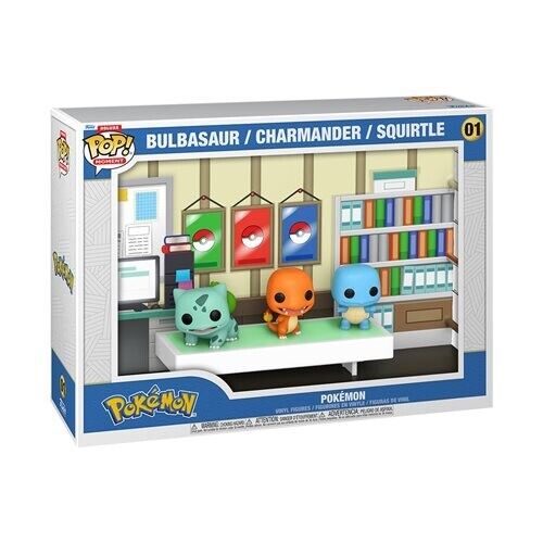 Funko Pop Pokemon Bulbasaur Charmander Squirtle Deluxe Moment with Case #01
