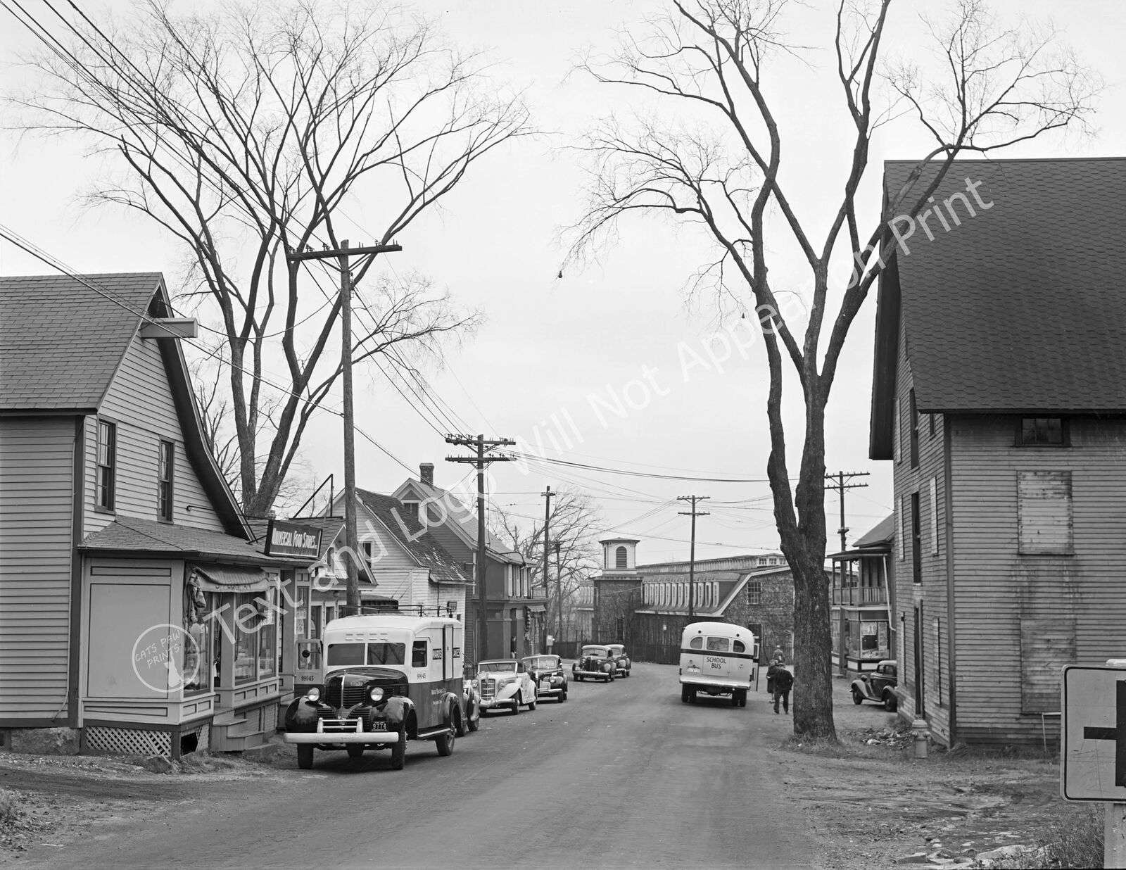 1940 Main Street, Fitchville, Connecticut Vintage Old Photo Reprint