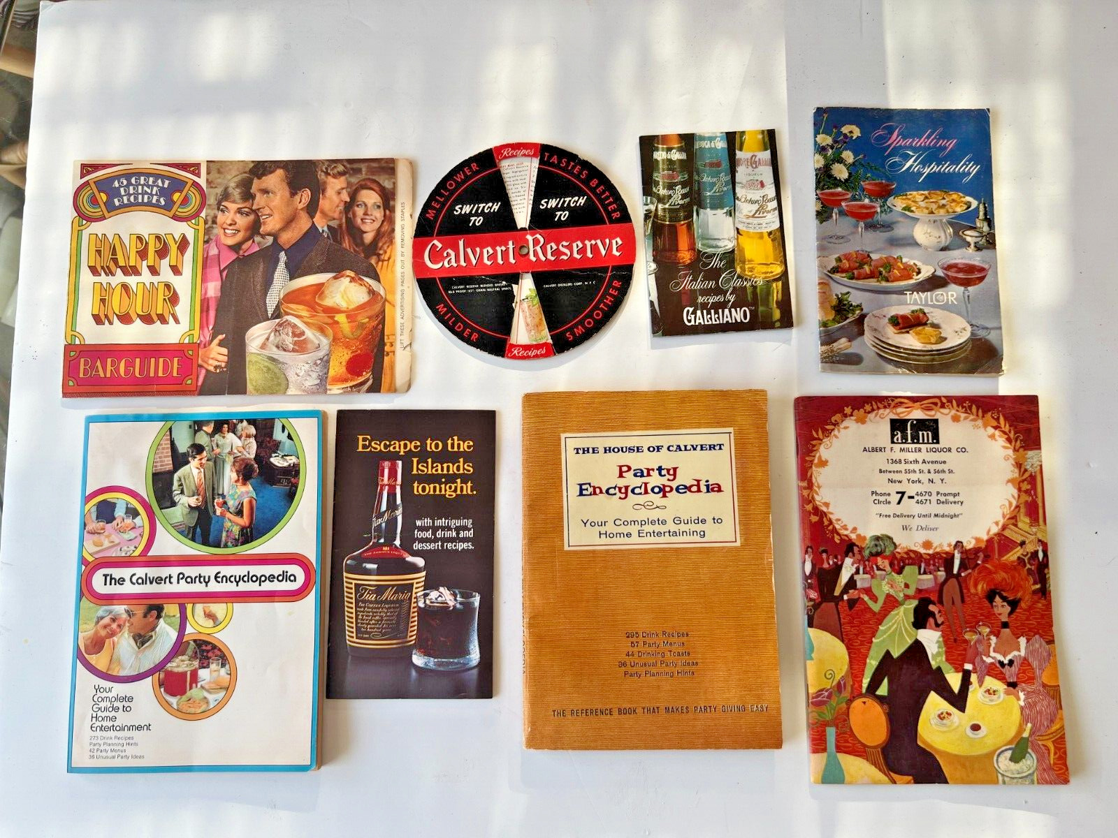 Vintage cocktail party booklets lot of 8 recipes etc.