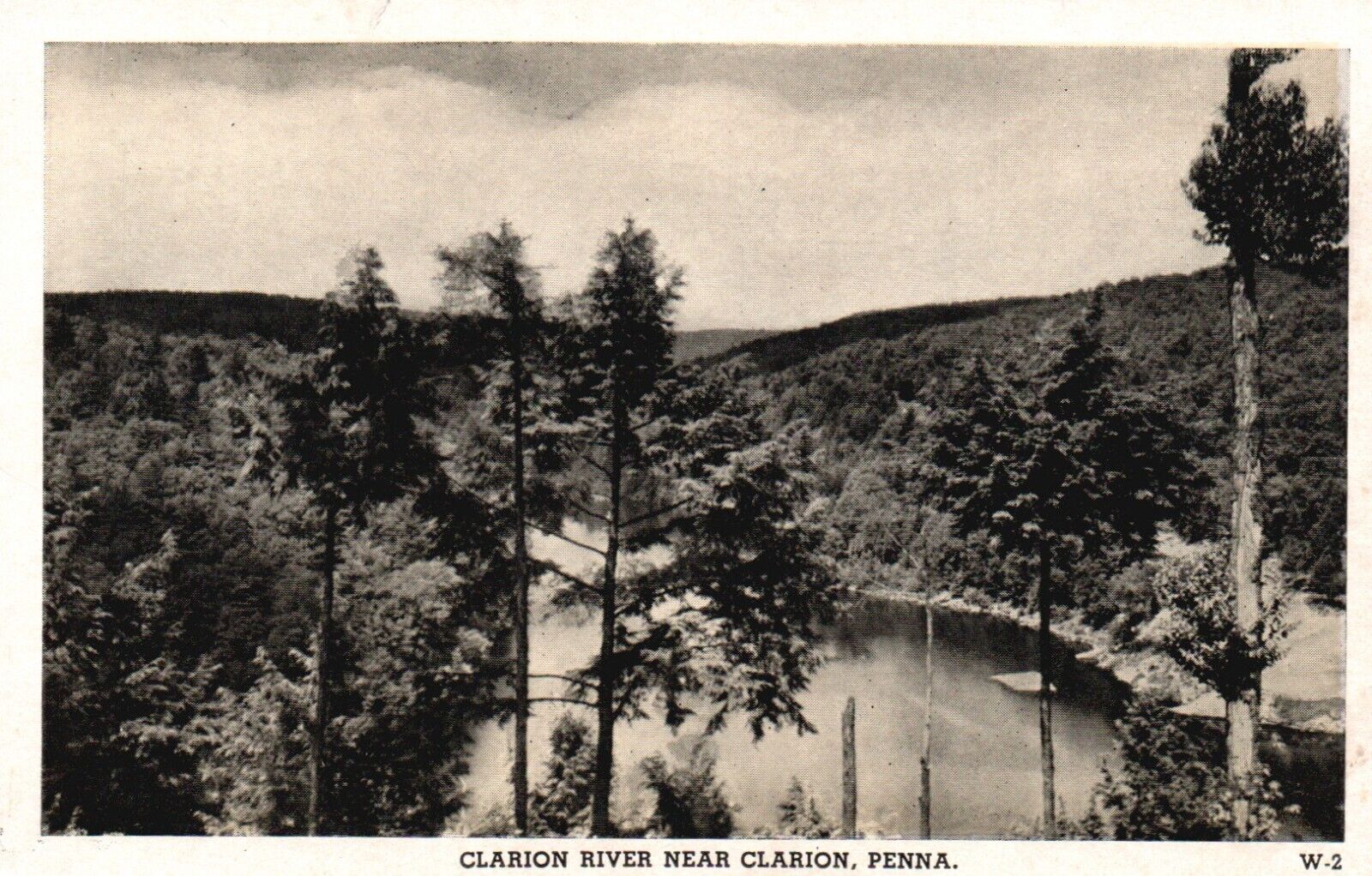 Postcard PA near Clarion Pennsylvania Clarion River 1948 Vintage PC e5515