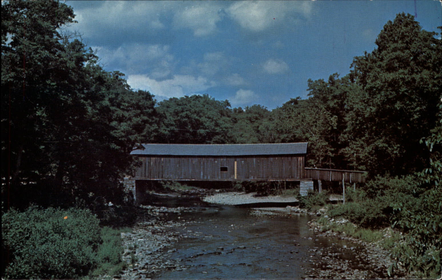 Connecticut Westchester Comstock Covered Bridge ~ postcard sku817