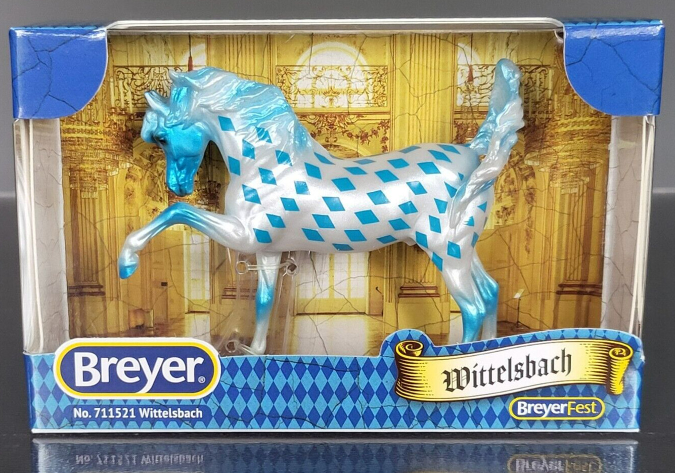 Breyer Stablemate WITTELSBACH BreyerFest 2022 Blue & White Checkered Twist Mold