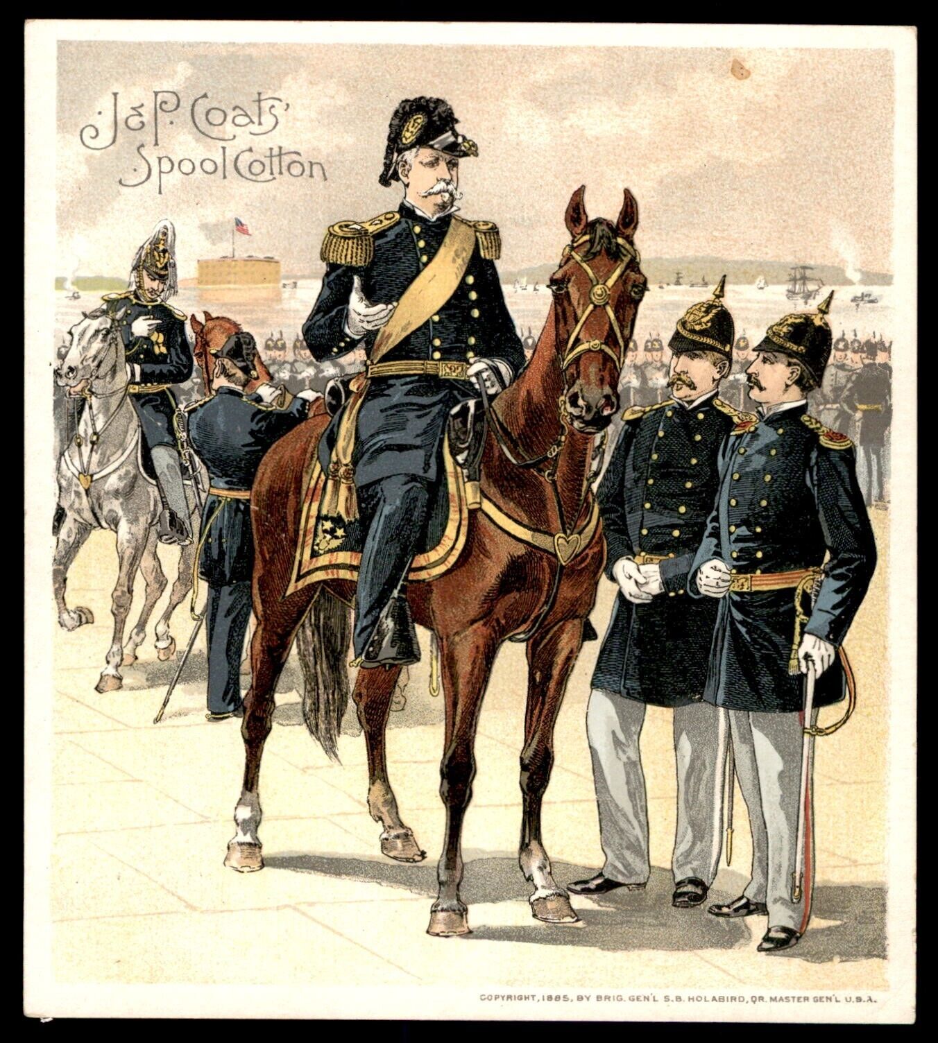 1885 H606 J&P Coats Uniforms of the U.S. Army #20 1889-1890 VG/EX