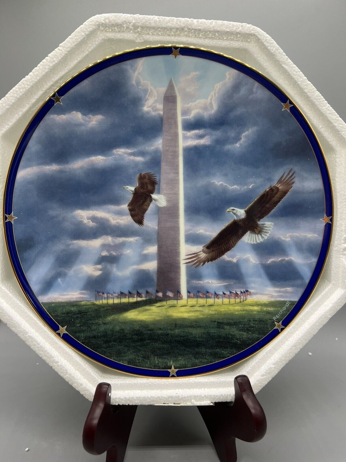 The Washington Monument By Rudi Reichardt Limited Porcelain Collector Plate