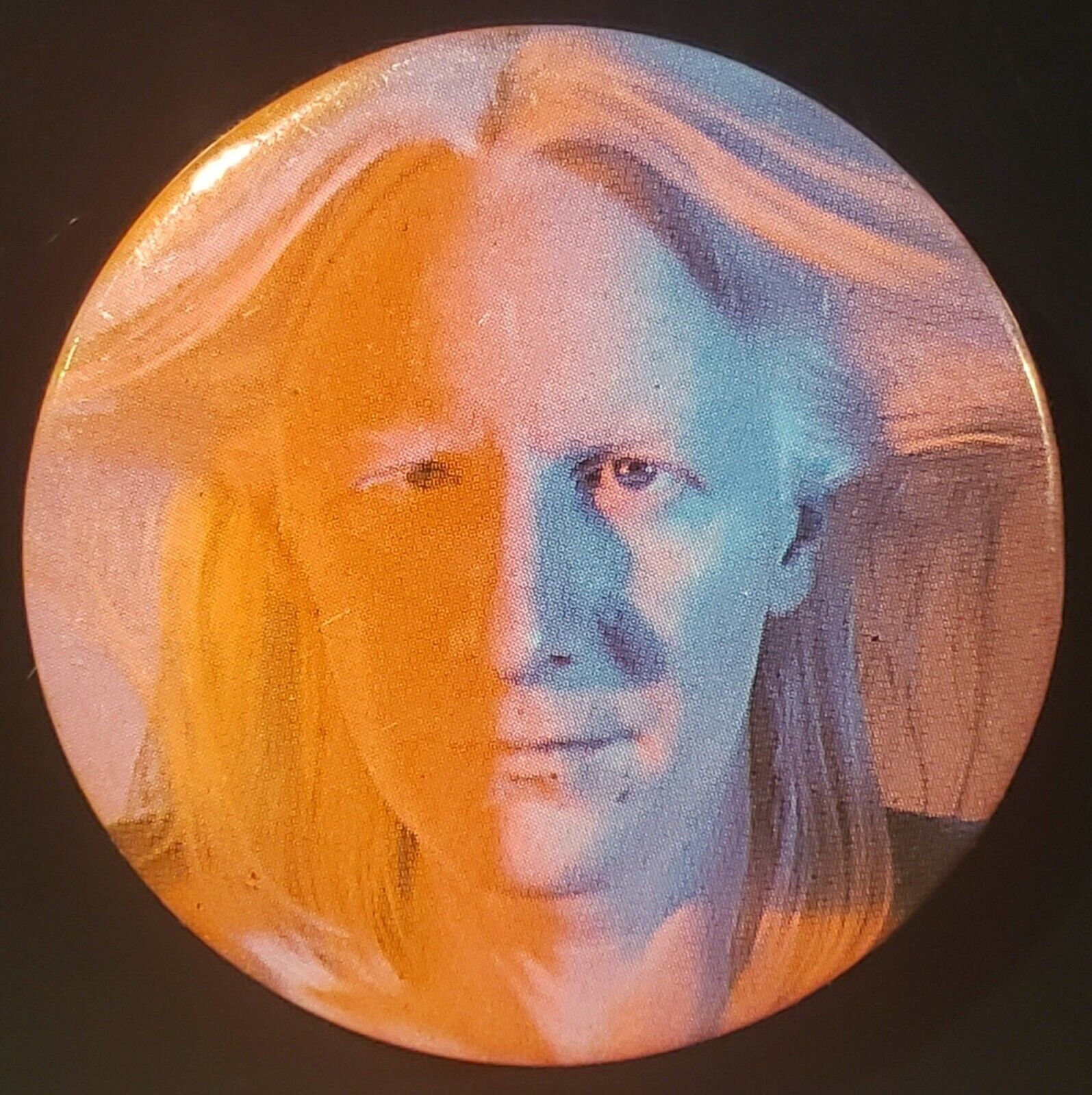 JOHNNY WINTER 1970s Pin BUTTON Pinback