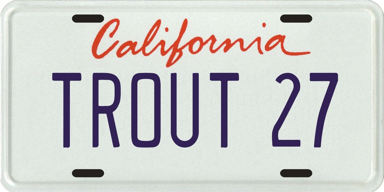 Mike Trout California Angels rookie CA License plate