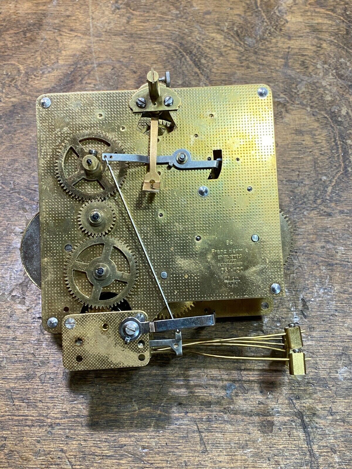 Antique FRANZ HERMIE 84 Clock Movement 351-020 66cm ~ parts repair / restoration