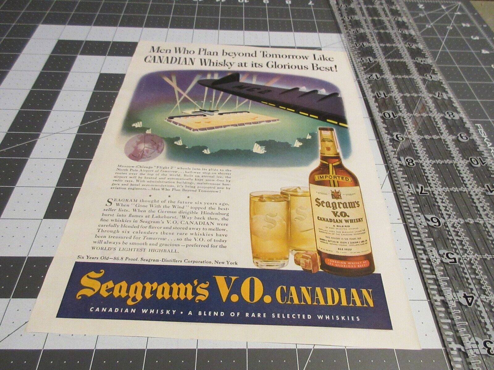 1943  Seagram's V.O. Canadian Blended Whiskey Plan Beyond Tomorrow - Print Ad