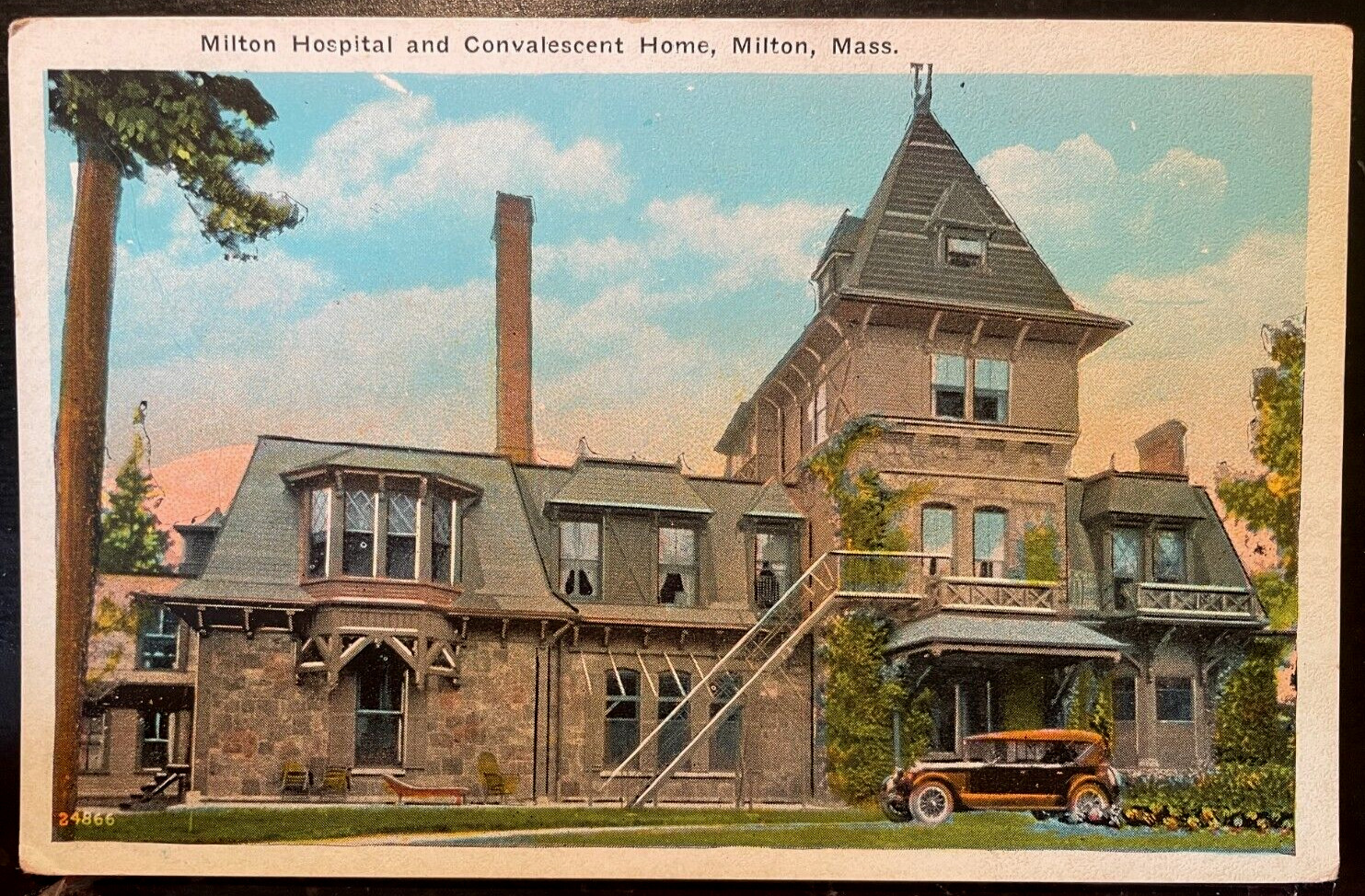 Vintage Postcard 1915-1930 Hospital & Convalescent Home, Milton, Massachusetts