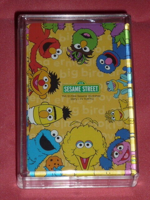 Rare 2004 Sesame Street Character Playing Cards w/ Case Cute Sesame Street Theme