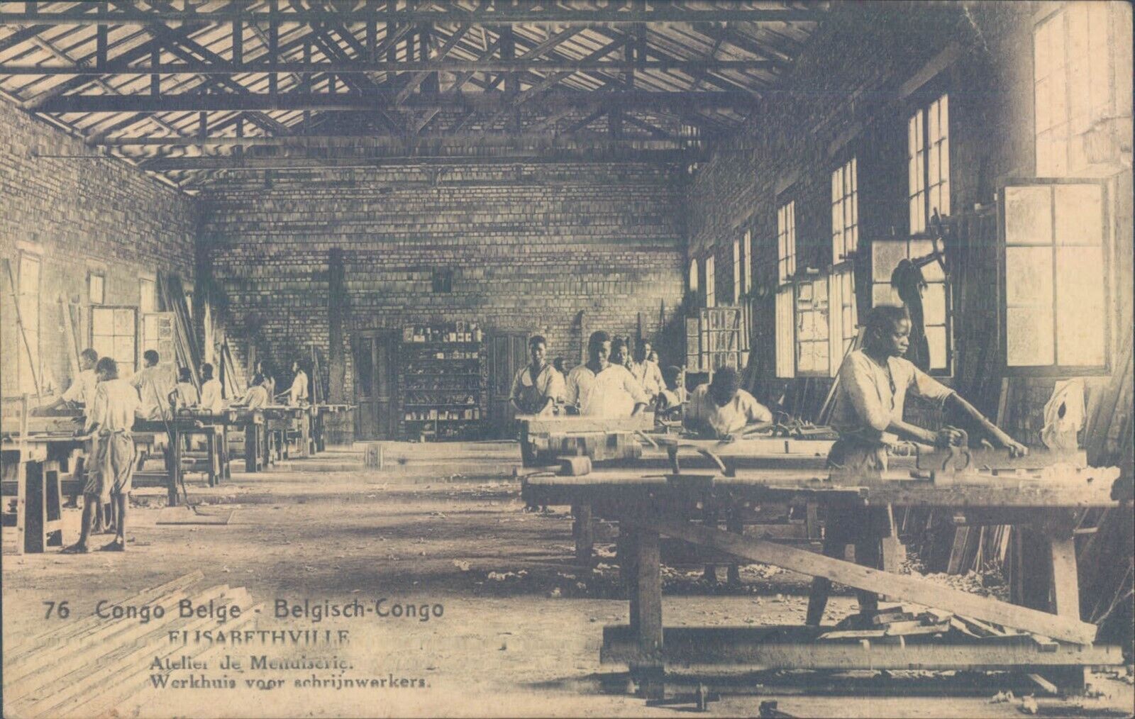 Belgian CONGO Elisabethville woodworks 1910s PC